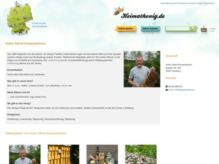 Imker Alfred Kaupenjohann - Nordrhein-Westfalen in Rietberg