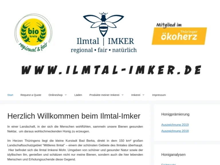 Ilmtal-Imker | Bio Imkerei Ronny Mohr - Thüringen in Bad Berka
