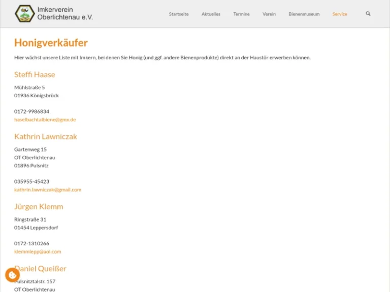 Imker Jürgen Klemm - Sachsen in Wachau