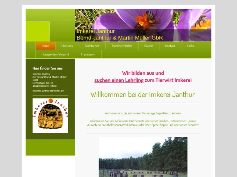 Imker Bernd Janthur - Brandenburg in Briesen (Mark)