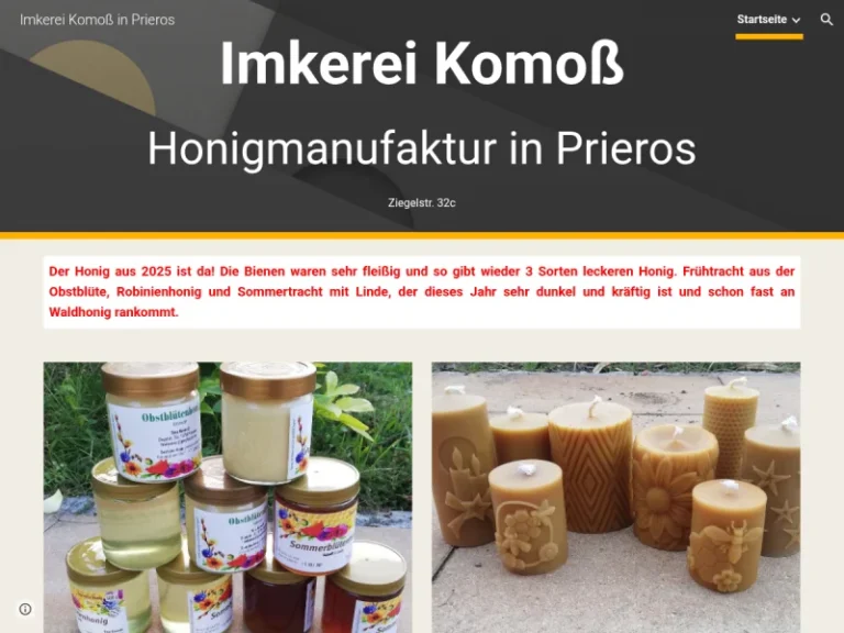 Imkerei Komoß – Honigmanufaktur in Prieros - Brandenburg in Heidesee