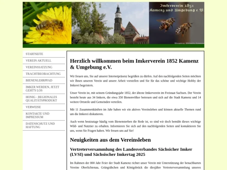 Imkerverein 1852 Kamenz und Umgebung e.V. - Sachsen in Königsbrück