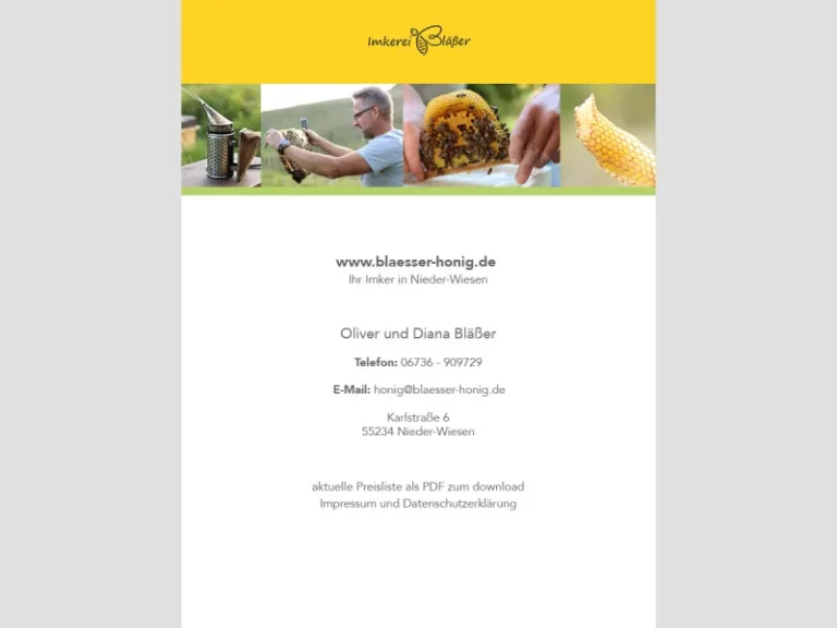 Imkerei Bläßer - Rheinland-Pfalz in Nieder-Wiesen