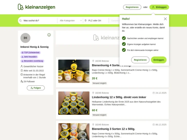 Imkerei Honig & Sonnig - Mecklenburg-Vorpommern in Bützow