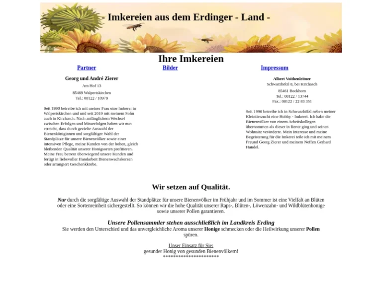 Imkereien aus dem Erdinger Land - Bayern in Bockhorn