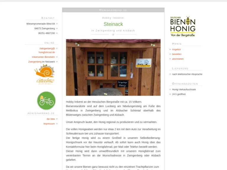 Imkerei Steinak - Hessen in Zwingenberg