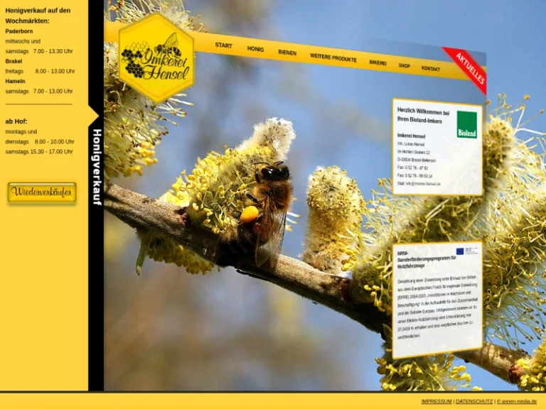 Imkerei Lukas Hensel. Imkermeister in 3. Generation - Nordrhein-Westfalen in Brakel