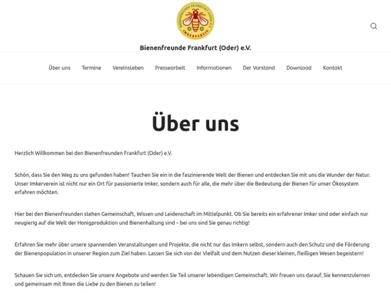 Imkerverein Bienenfreunde Frankfurt Oder e.V. - Brandenburg in Frankfurt (Oder)