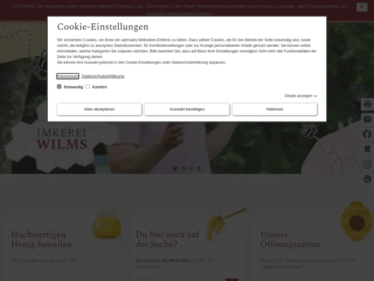 Bioland-Imkerei Wilms - Schleswig-Holstein in Uelvesbüll