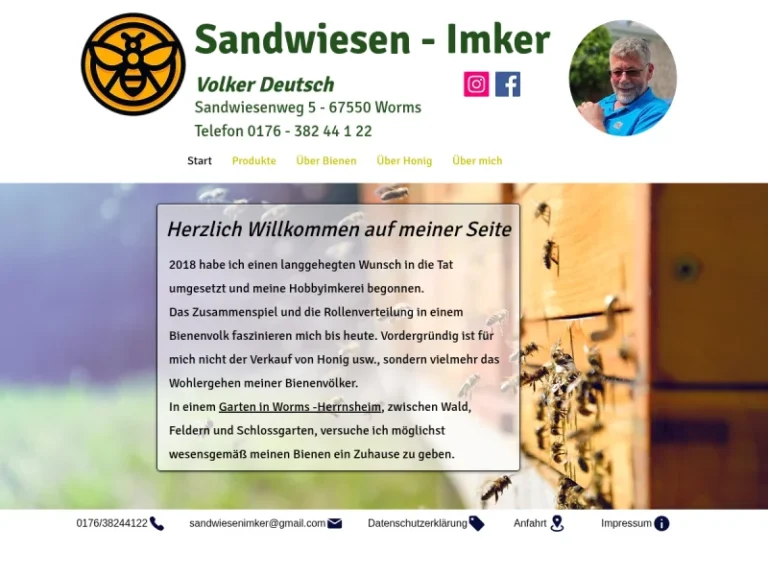 Sandwiesen Imker (Volker Deutsch) - Rheinland-Pfalz in Worms