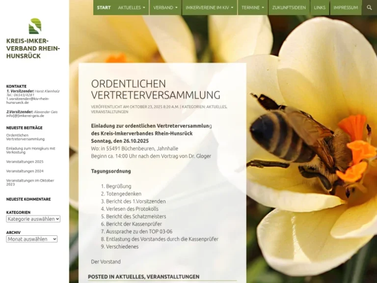 KREIS-IMKER-VERBAND RHEIN-HUNSRÜCK - Rheinland-Pfalz in Büchenbeuren