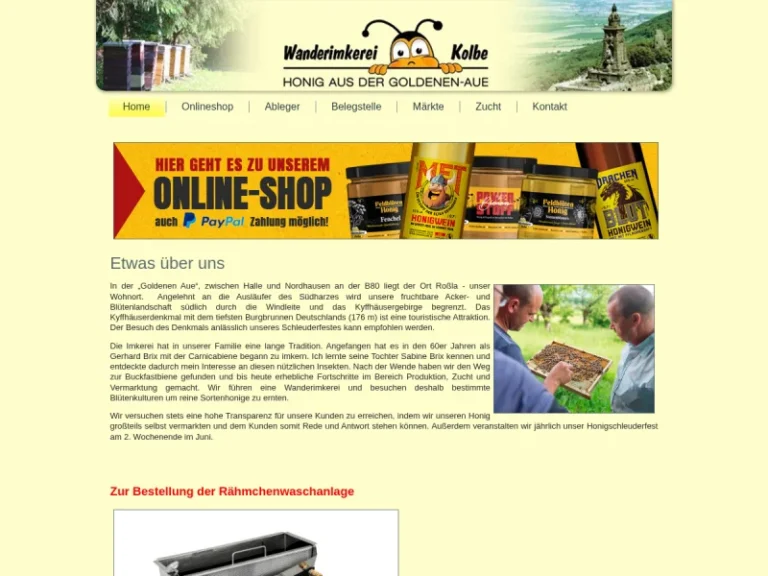 Imkerei Ralf Kolbe - Sachsen-Anhalt in Südharz