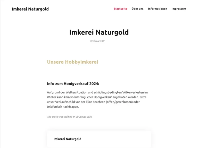 Imkerei Naturgold - Bayern in Hösbach