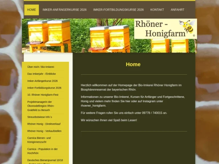 Bio – Imkerei Rhöner Honigfarm - Bayern in Hausen