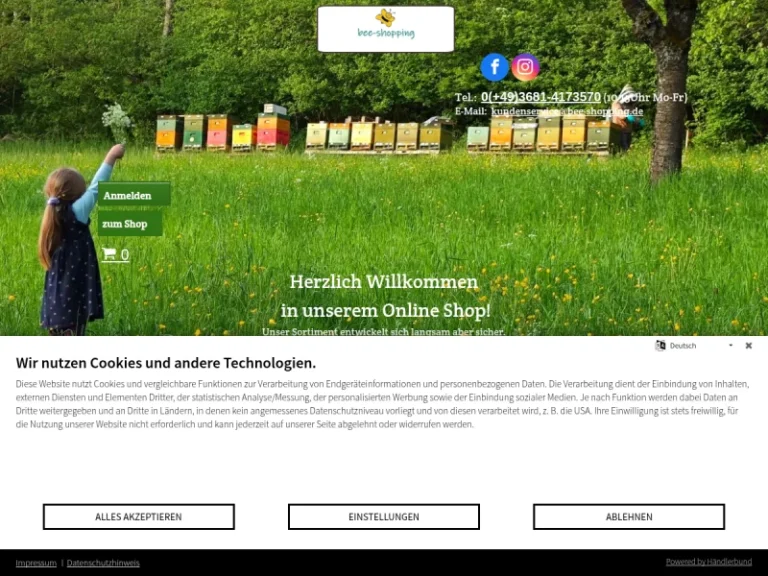 Bee-Shopping Imkereibedarf Grills Gewächshäuser - Thüringen in Suhl