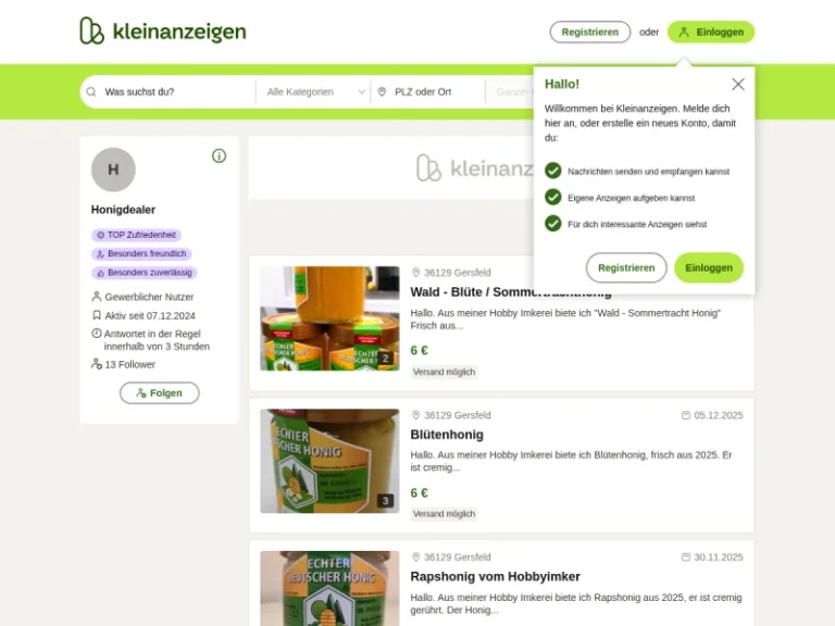 Der mit dem Honig dealt ( Hobby-Imkerei ) - Hessen in Gersfeld (Rhön)