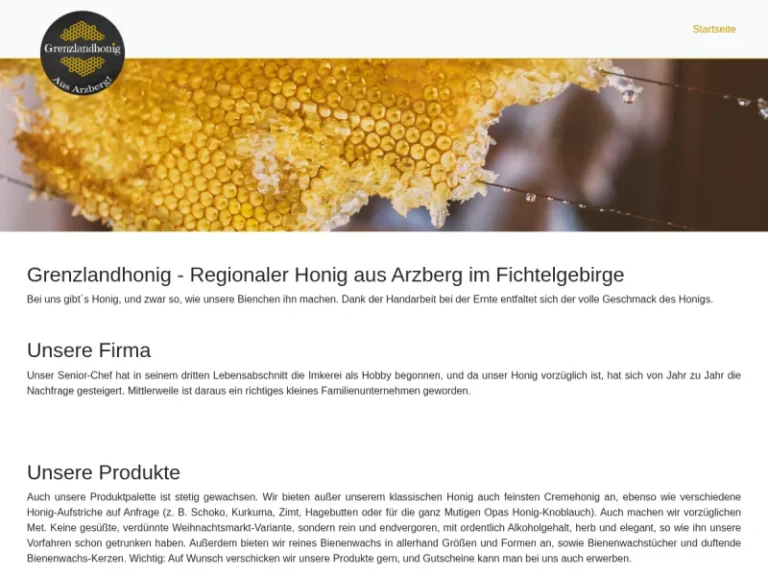 Grenzlandhonig – Imkerei Horst Schmidt & Horst Sirtl - Bayern in Arzberg