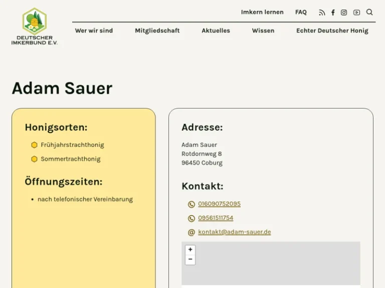Privatimkerei Sauer - Bayern in Coburg