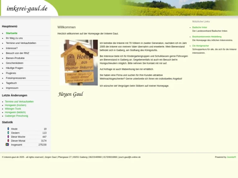 Imkerei Gaul - Baden-Württemberg in Gaiberg