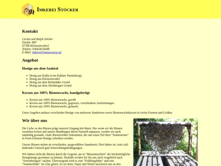 Imkerei Stöcker - Thüringen in Kleineutersdorf