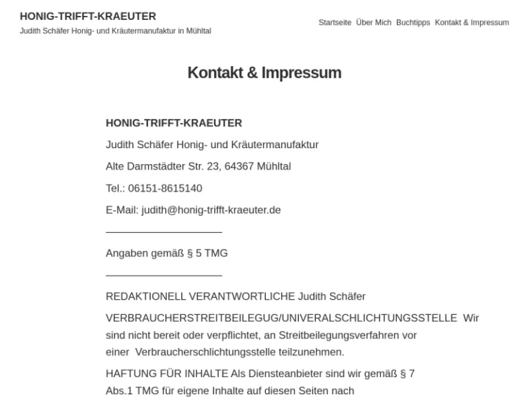 HONIG-TRIFFT-KRAEUTER - Hessen in Mühltal