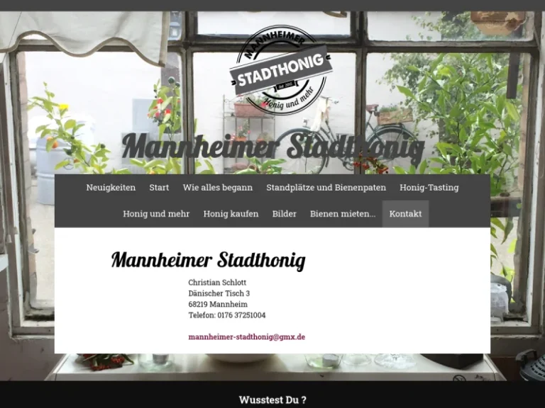 Imkerei Mannheimer Stadthonig - Baden-Württemberg in Mannheim