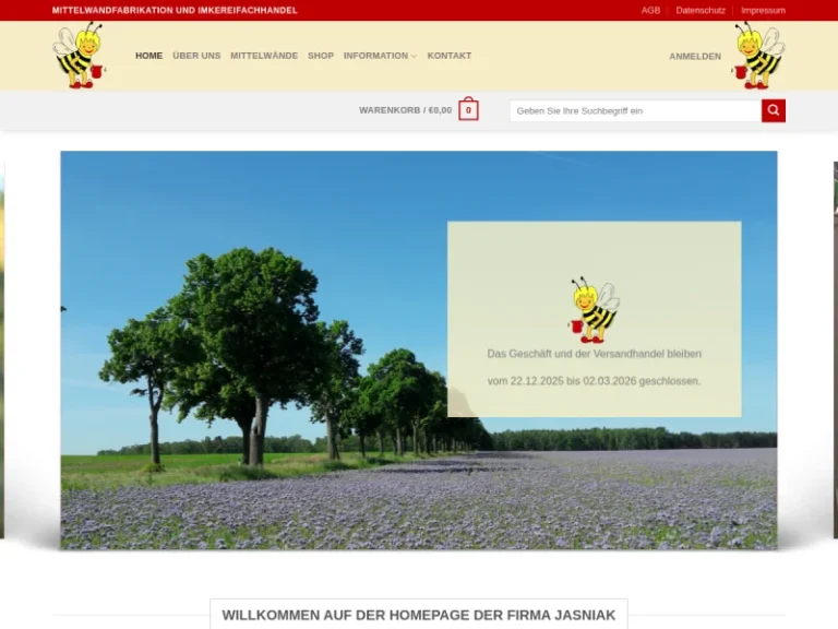 Imkereifachhandel Jasniak - Sachsen in Trossin