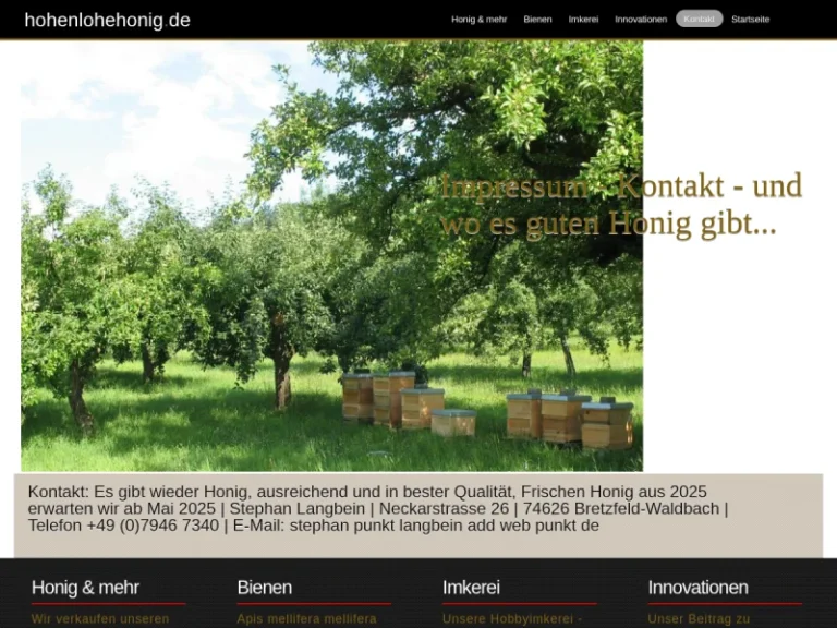 Hohenlohehonig - Baden-Württemberg in Bretzfeld