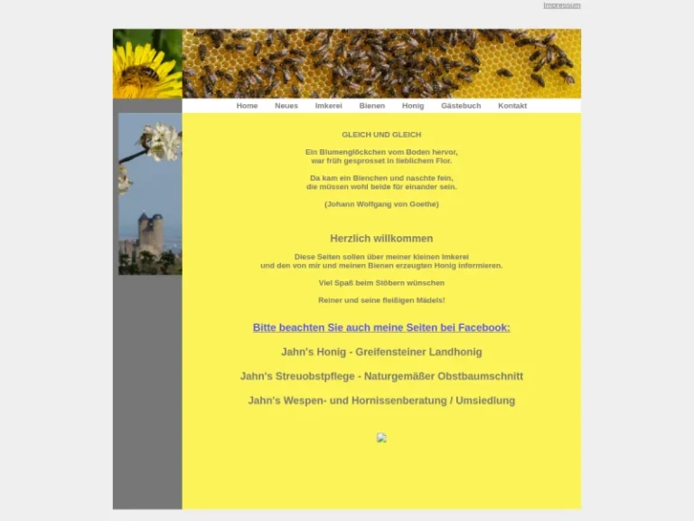 Reiner Jahn Imkerei / Wespenberatung - Hessen in Greifenstein