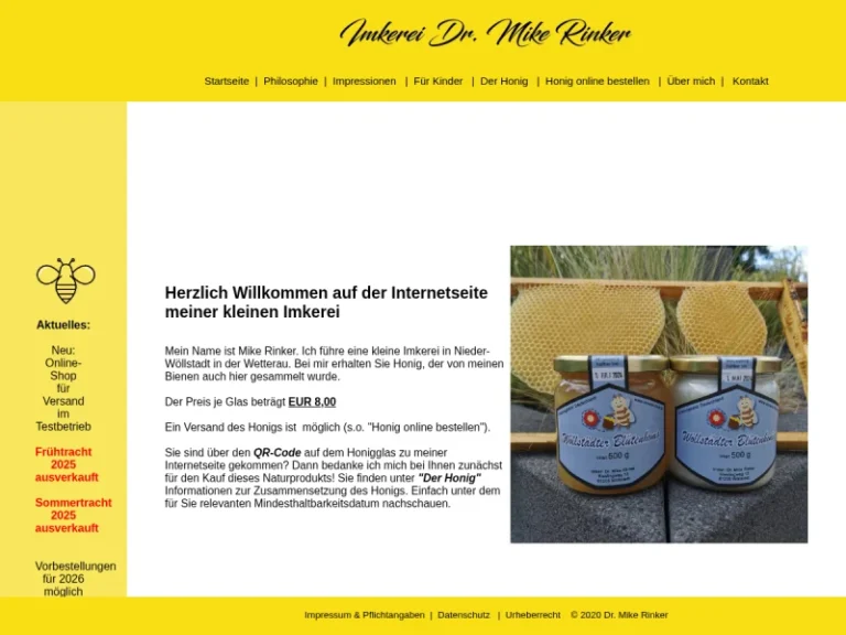 Imkerei Dr. Mike Rinker - Hessen in Wöllstadt