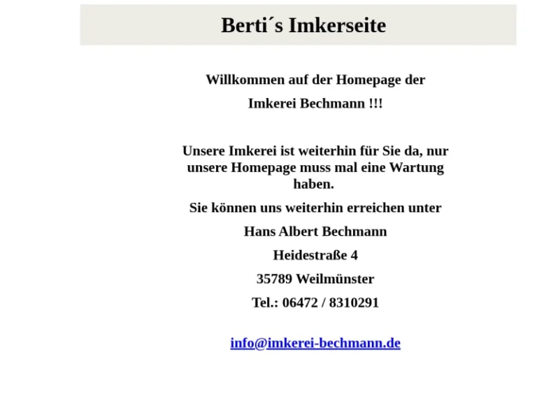 Hans Albert Bechmann - Hessen in Weilmünster