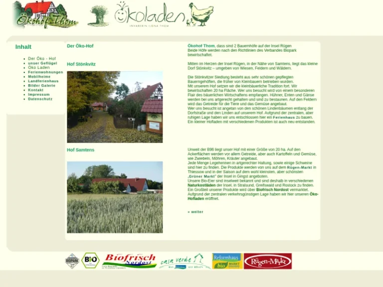 Ökohof Thom - Mecklenburg-Vorpommern in Samtens