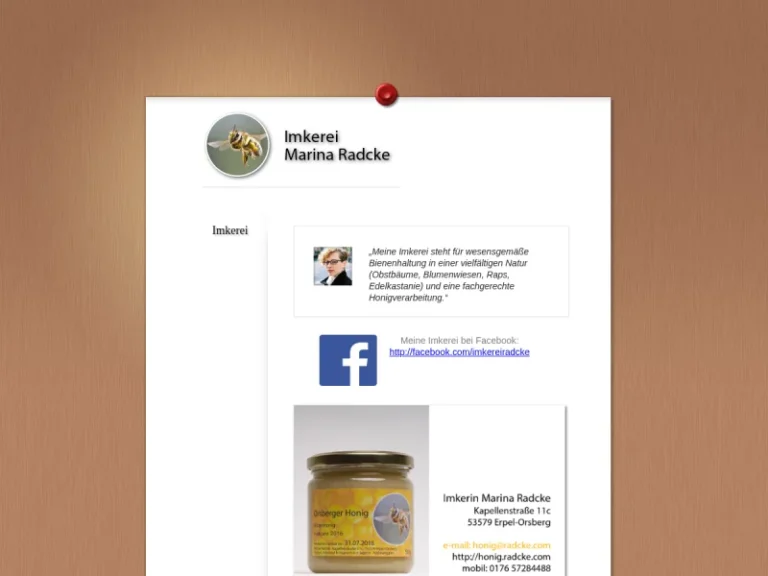 Imkerei Marina Radcke - Rheinland-Pfalz in Erpel