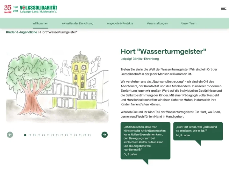 Hort „Wasserturmgeister“ | Volkssolidarität Leipziger Land/ Muldental e.V. - Sachsen in Leipzig