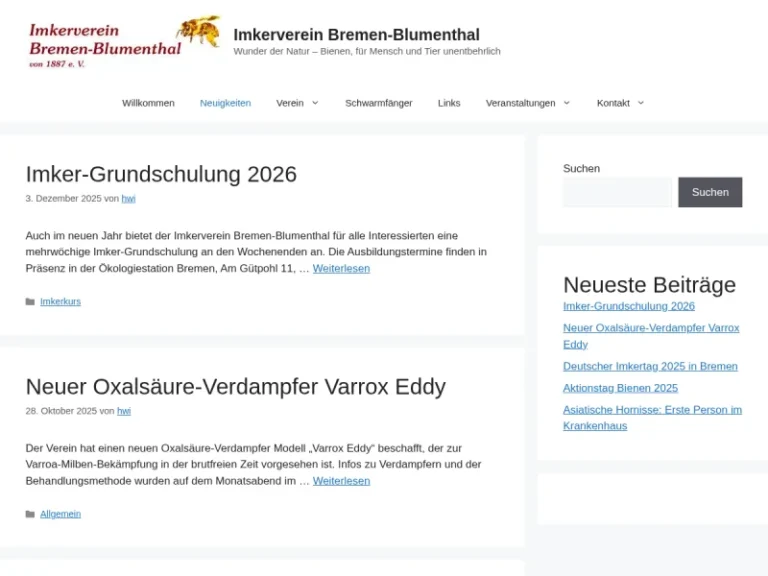 Imkerverein-Blumenthal von 1887 e.V. - Bremen in Bremen