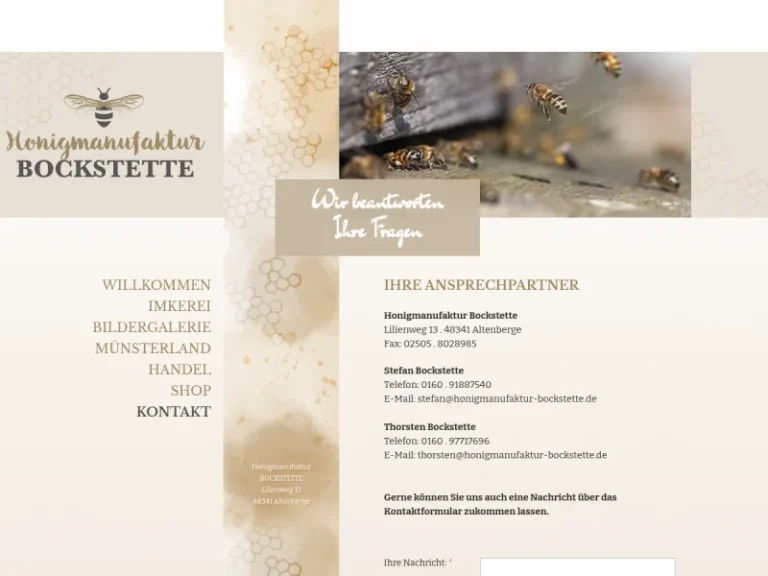 Honigmanufaktur Bockstette - Nordrhein-Westfalen in Altenberge