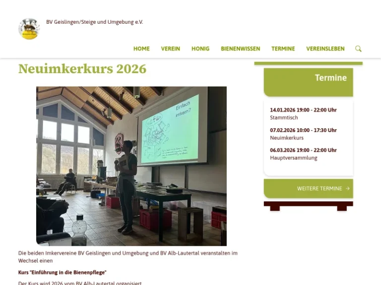 Bienenzüchterverein Geislingen/Steige u. Umgebung e.V. - Baden-Württemberg in Geislingen an der Steige