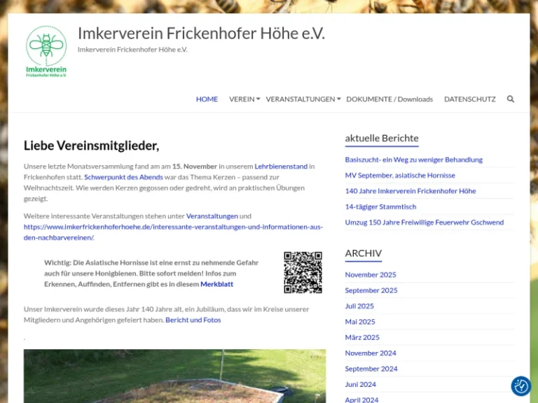 Imkerverein Frickenhofer Höhe e.V. - Baden-Württemberg in Gschwend