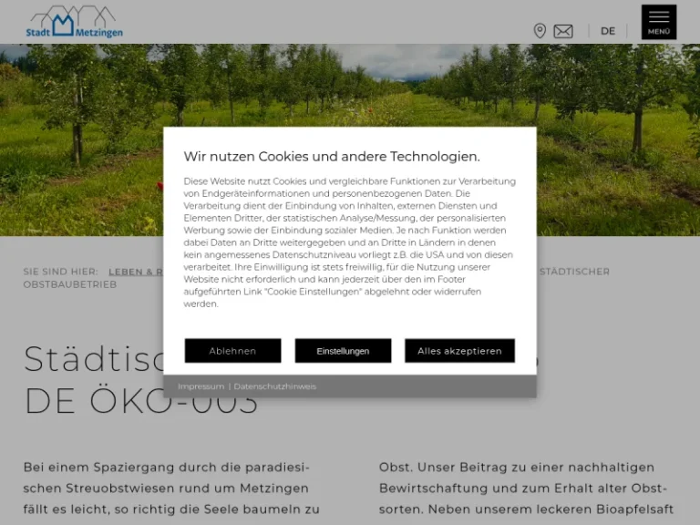 Obsthalle Metzingen - Baden-Württemberg in Metzingen