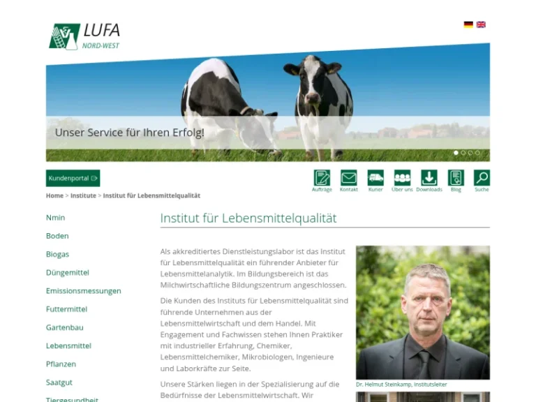 Institut für Lebensmittelqualität der LUFA Nord-West - Niedersachsen in Oldenburg