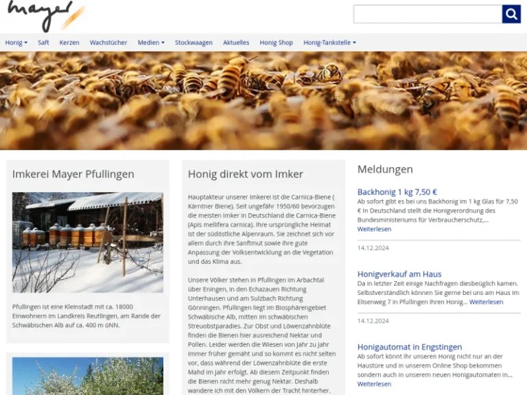 Honig-Tankstelle Imkerei Mayer - Baden-Württemberg in Pfullingen