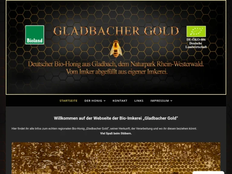 Gladbacher Gold – Bio-Honig aus Neuwied - Rheinland-Pfalz in Neuwied
