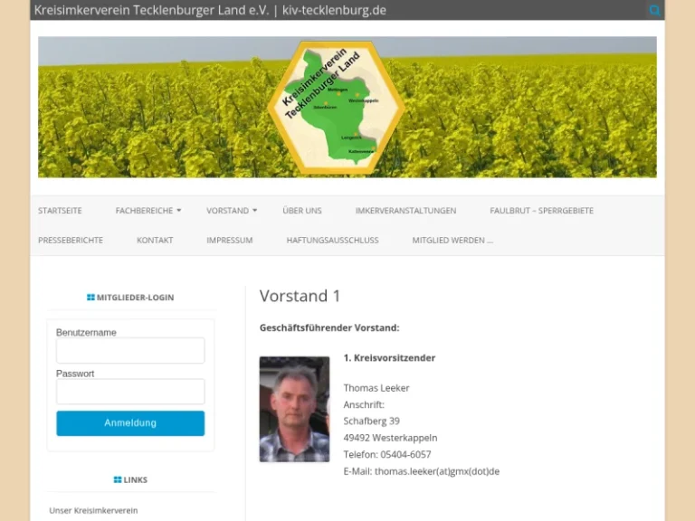 Reinhold Pliet Imkerverein Ibbenbüren - Nordrhein-Westfalen in Ibbenbüren