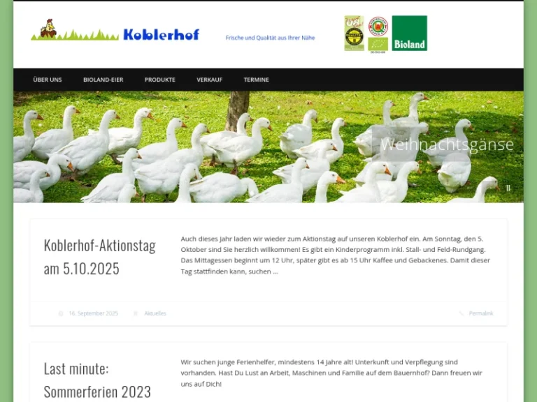 Koblerhof Bioland - Baden-Württemberg in Wain