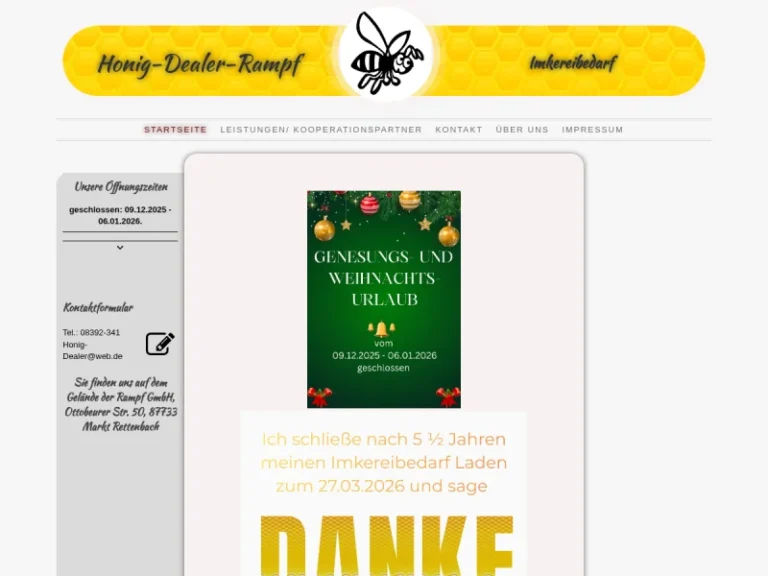 Imkereibedarf Honig Dealer Rampf - Bayern in Markt Rettenbach