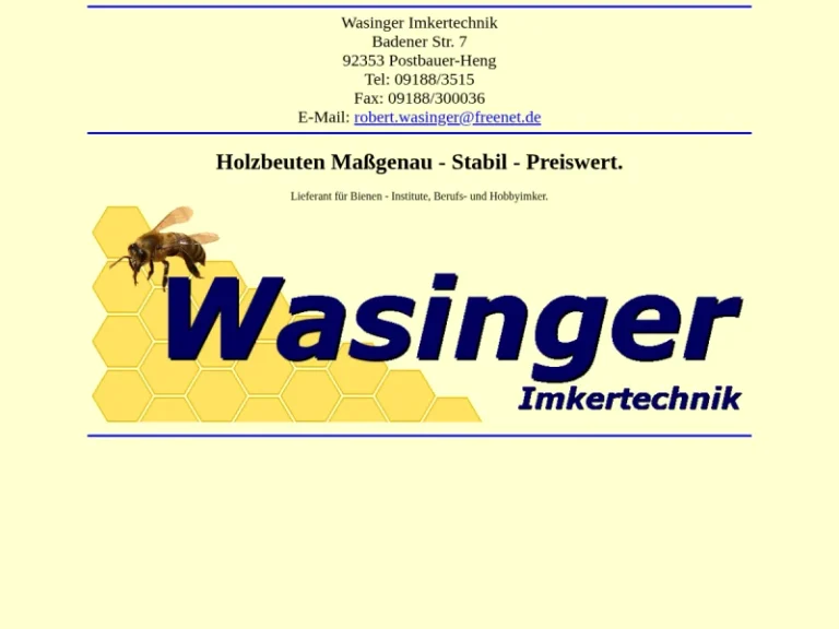 Wasinger Imkertechnik - Bayern in Postbauer-Heng
