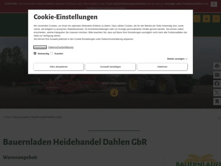 Bauernladen am Kirschberg - Sachsen in Dahlen