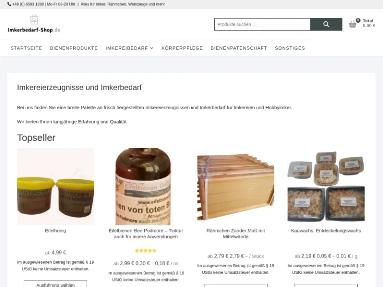 Imkerbedarf - Rheinland-Pfalz in Walsdorf