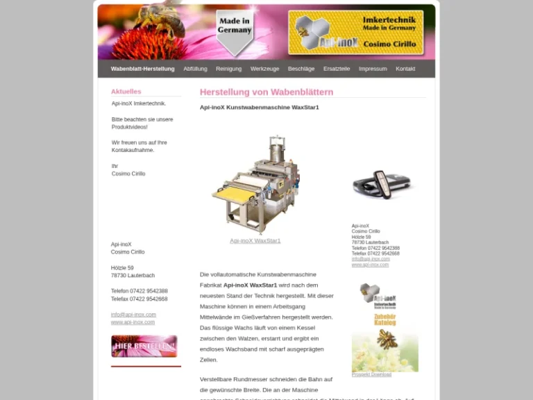 Api-inoX Imkertechnik - Baden-Württemberg in Lauterbach