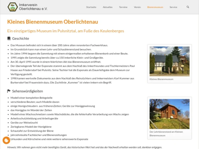 Kleines Bienenmuseum Oberlichtenau - Sachsen in Pulsnitz